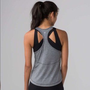 lululemon athletica Tops - Lululemon Gray Long Distance Tank, Size 6 lululemon athletica Tops - Lululemon Gray Long Distance Tank, Size 6